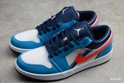 BLUE ORBIT AIR LOW 1 TIME GS CV4892-100 JORDAN NIKE GAME 0719